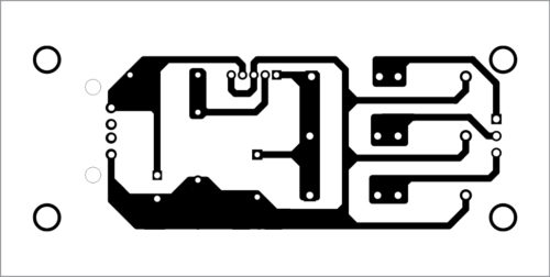 Actual-size PCB layout for hydropower generation