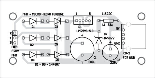 Components layout for the PCB