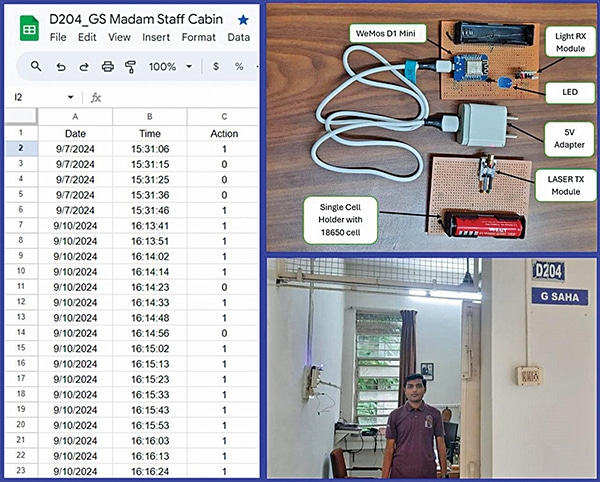Optical Fence Using WeMos D1 Mini With Updates On Google Sheet