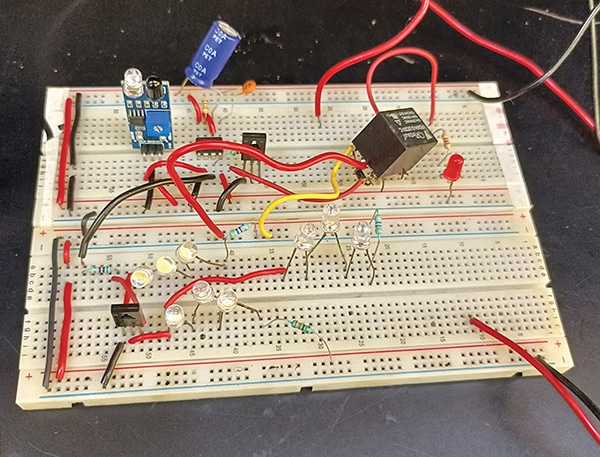Automatic Wash Basin Tap Project on Breadboard