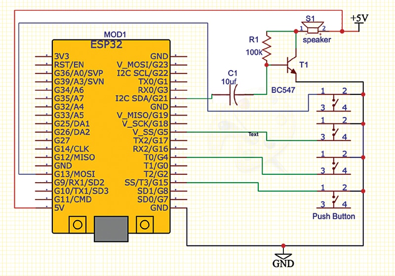 Electronic Digital Piano Circuit