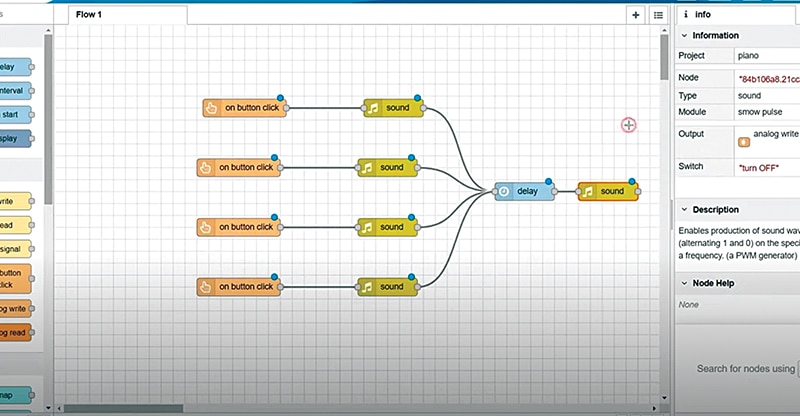Code creating using graphical method using smowcode IDE