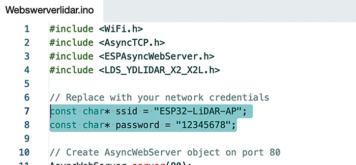 configuring AP SSID and password