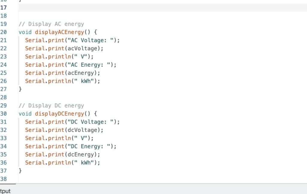 Code for Portable Ammeter and Energy Monitor Device