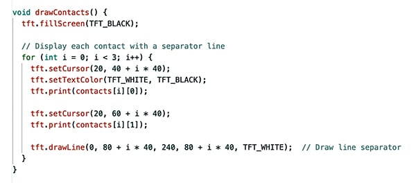 IndusPhone Contacts code