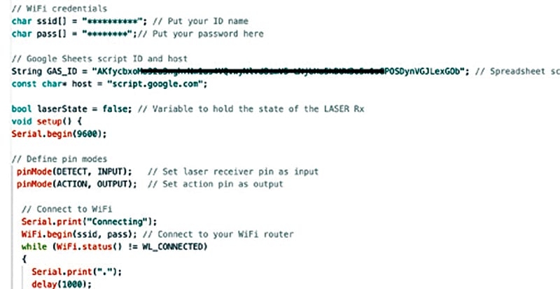 Source Code for intrusion tracking system