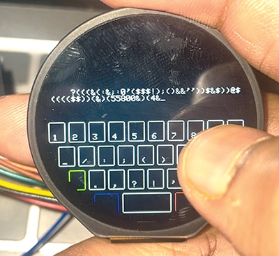 UI for message and keypad