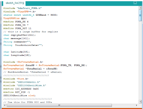 Arduino Code for GPS Tracker